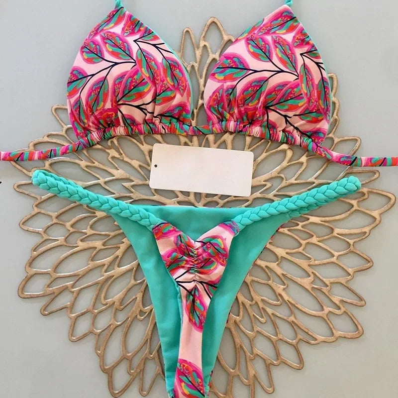 Savelie™ Cute Print Brazilian Bikini set Two Pieces