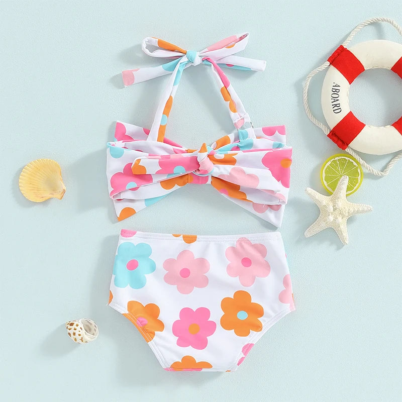 Savelie™ Bikini Sets Flower/Plaid Print For baby girl