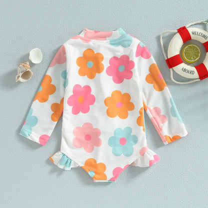 Savelie™ Baby Girl Bodyguard Swimsuits With Long Sleeve